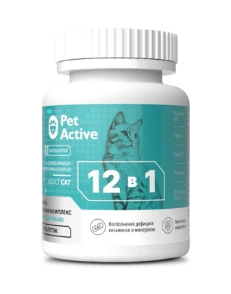 Купить biopetactive мультивитаминный комплекс для кошек 12 в 1