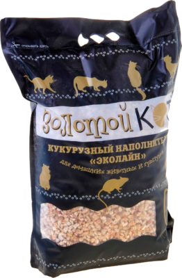 Купить Золотой кот Эколайн кукурузный наполнитель для грызунов