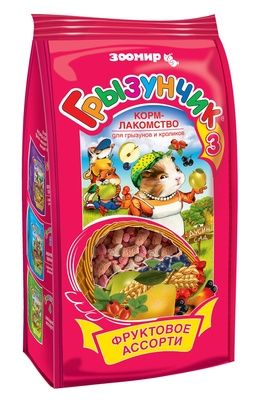 Купить ЗООМИР корм-лакомство для грызунов и кроликов "Грызунчик 3 Фруктовое ассорти"