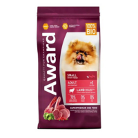 Award сухой корм для взрослых собак мелких и миниатюрных пород с ягненком и индейкой с добавлением брокколи и брусники
