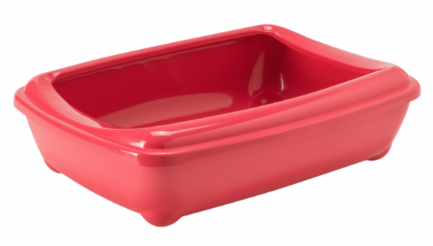 Купить moderna Туалет-лоток для кошек средний с рамкой artist medium коралловый