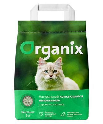 Купить organix наполнитель для кошек комкующийся с ароматом алоэ вера