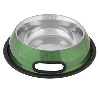 Купить tappi Кастор миска металлическая для собак и кошек, зеленая