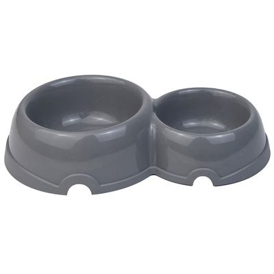 Купить СКИДКА yami-yami двойная круглая миска для кошек пластиковая, черная