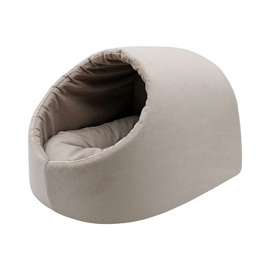 СКИДКА ZOOexpress лежанка дом пещера "CITY" для собак и кошек бежевый