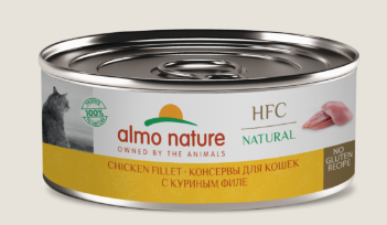 Almo Nature (HFC, Natural, Chicken Fillet) Консервы для кошек и котят с куриным филе