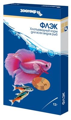 Купить ЗООМИР флэк хлопьевидный корм для всех рыб, коробка