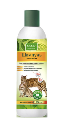 Купить pchelodar шампунь для короткошерстных кошек с прополисом