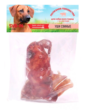 Купить svb-in лакомство для взрослых собак всех пород, ухо свиное запеченное