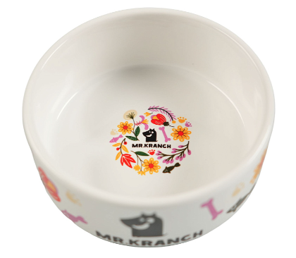 Купить mr.kranch Цветы Прованса миска керамическая для собак и кошек, розовая