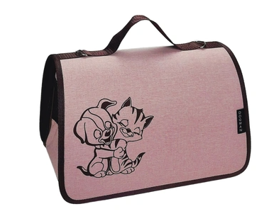 Догман Сумка-переноска для собак и кошек Лира розовый Друзья