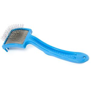 Зооник пуходерка для собак и кошек пластмассовая малая с граблями