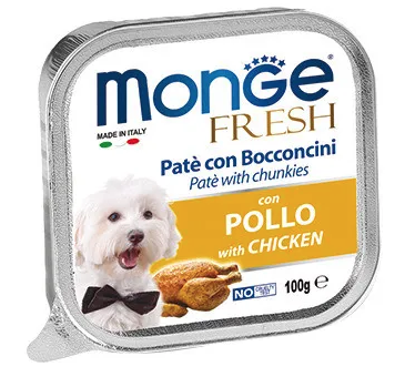 Monge Dog Fresh влажный корм для взрослых собак всех пород с курицей (ламистер)