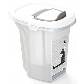 Купить moderna контейнер для корма trendy story влюбленные коты 6л. (белый)