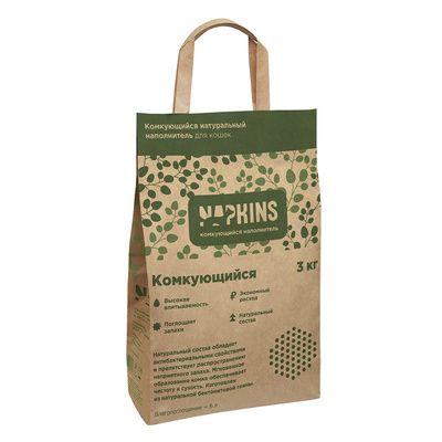 Купить napkins комкующийся наполнитель для кошек