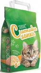 Чистые лапки древесный хвойный наполнитель для кошек "счастливые лапки"
