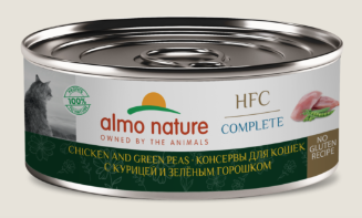 Купить almo nature консервы Консервы для кошек и котят с курицей и зеленым горошком в бульоне (hfc, complete, chicken and green peas)