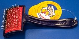 Зооник пуходерка для собак и кошек пластмассовая большая с граблями