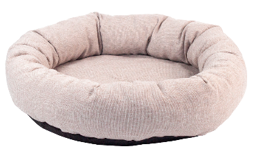 СКИДКА ZOOexpress Лежанка для кошек и собак пухлик круглый Nord, бежевая