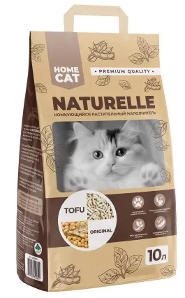 Купить homecat naturelle tofu original комкующийся растительный наполнитель для кошек