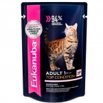 Eukanuba влажный корм для кошек с лососем в соусе (пауч)