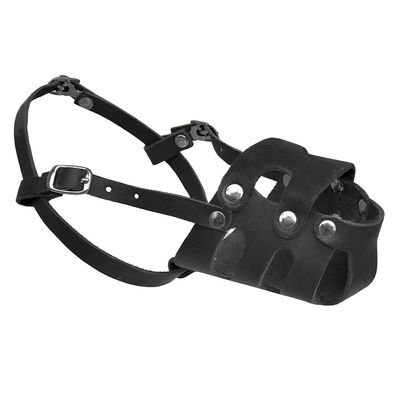 Купить tappi Сид амуниция намордник кожаный цельнокроеный для собак, черный