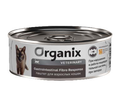 Купить organix vet gastrointestinal fibre response консервы для взрослых кошек при запорах