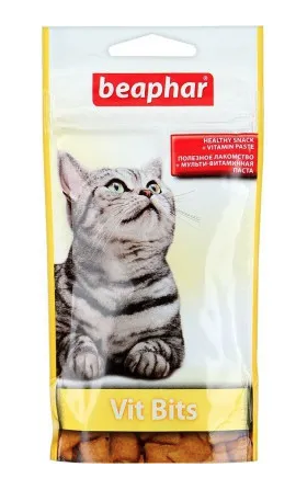 Купить beaphar vit- bits подушечки для кошек с мультивитаминной пастой