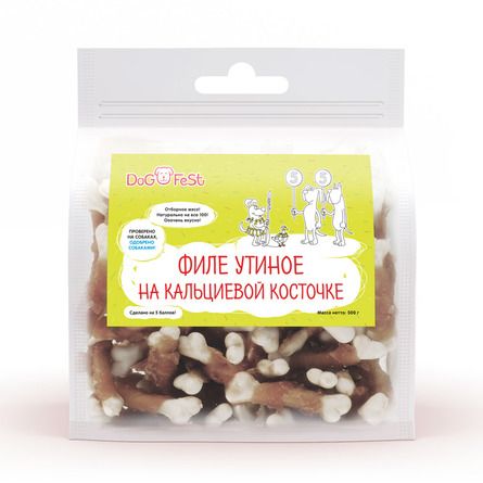 Купить dog fest лакомство для собак Филе утиное на кальциевой косточке