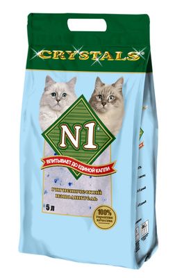 Купить n1 силикагелевый наполнитель для кошек (синий)