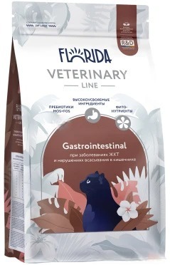 FLORIDA vet GASTROINTESTINAL сухой корм для кошек при заболеваниях ЖКТ и нарушениях всасывания в кишечнике
