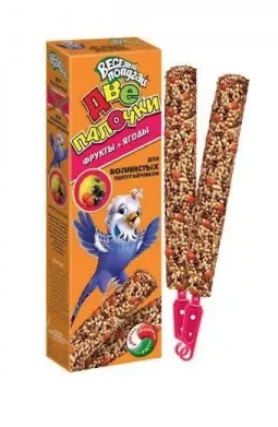 Купить ЗООМИР Веселый попугай фрукты сухой корм для волнистых попугаев, палочки