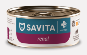 SAVITA vet Renal консервы для взрослых кошек для поддержания функции почек