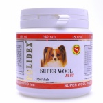 Polidex wuper wool plus мультивитаминный комплекс для собак для шерсти, кожи, когтей и профилактика дерматитов