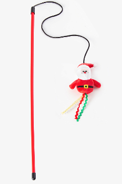 Mr.Kranch Игрушка-дразнилка для кошек Дед мороз плюшевый с кошачьей мятой