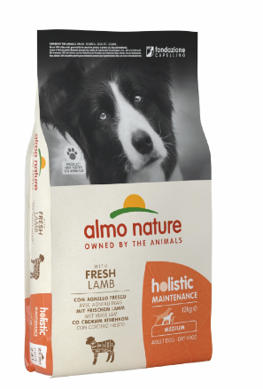 Купить almo nature holistic сухой корм для взрослых собак со свежим ягненком и коричневым рисом