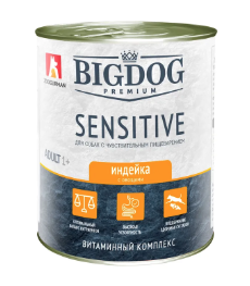 «Зоогурман» Big Dog Premium Sensitive консервы для собак индейка с овощами