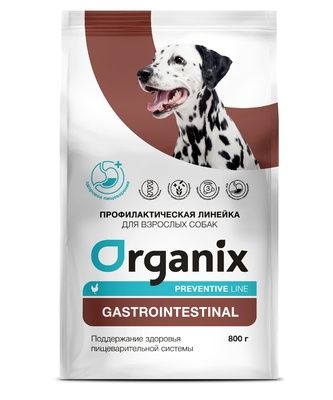 Купить organix preventive line gastrointestinal сухой корм для взрослых собак всех пород
