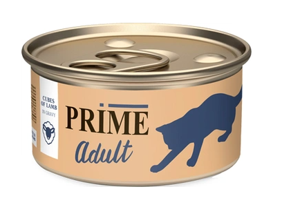 Купить prime консервы для взрослых кошек ягненок кусочки в соусе