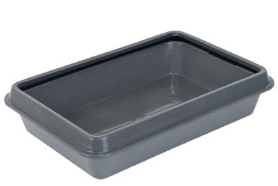 Купить СКИДКА yami-yami туалет-лоток с рамкой для кошек, серый