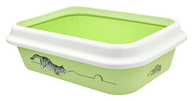 СКИДКА ZOOexpress туалет "Leader" для кошек с рамкой и рисунком