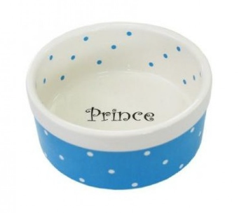 №1 керамическая миска для кошек и собак с рисунком "Принц"