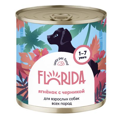 Купить florida консервы для собак "Ягненок с черникой"