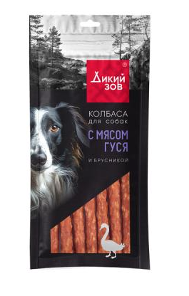 Купить titbit Дикий зов лакомство для взрослых собак колбаса с мясом гуся и брусникой