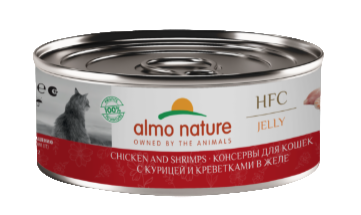 Купить almo nature Консервы для кошек и котят с курицей и креветками в желе (hfc, jelly, chicken and shrimps)