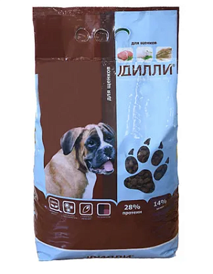 Дилли сухой корм для щенков всех пород с курицей