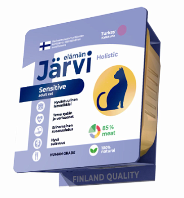 Jarvi Паштет для кошек с чувствительным пищеварением с индейкой (ламистер)