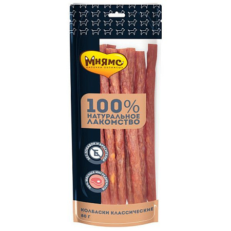 Купить Мнямс лакомство для собак Колбаски классические