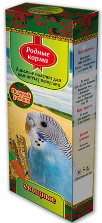 Купить Родные корма лакомство для попугаев Зерновая палочка с овощами