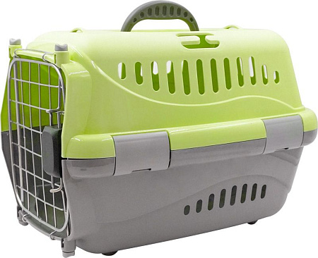 Купить zooexpress переноска для собак и кошек "Турне" Авиа с металлической дверцей, зеленая